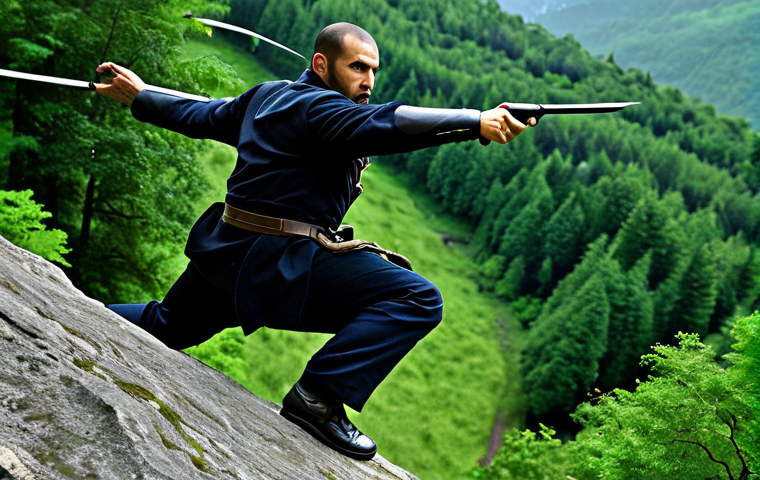 블레이드앤소울 경공 콤보 활용법 - Wind Dance Evasion** "A skilled Force Master, fully clothed in elegant robes, gracefully sidesteppi...