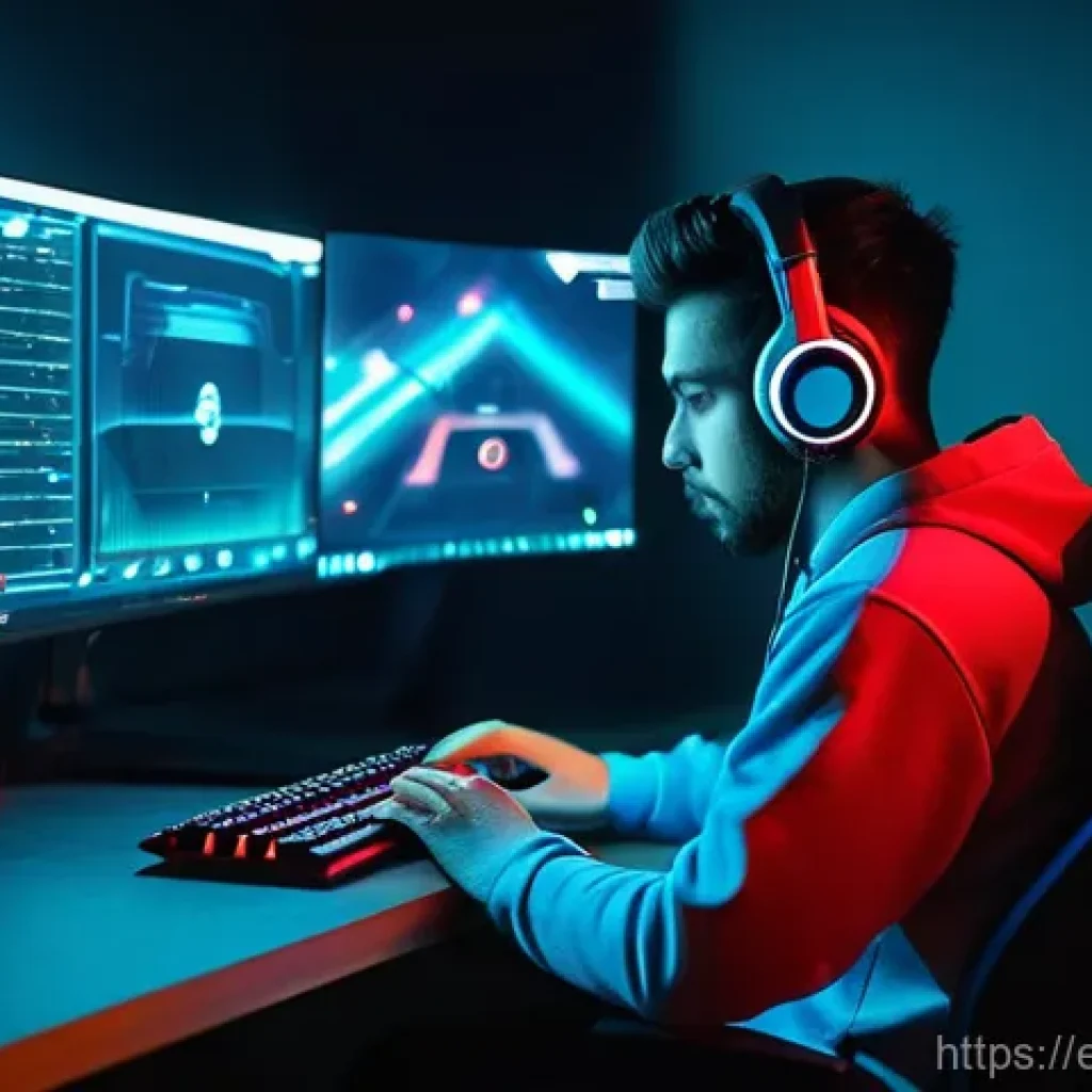 블레이드앤소울 계정 보안 설정 - **Prompt:** A focused, tech-savvy gamer, mid-20s, wearing a comfortable gaming hoodie and a headset,...