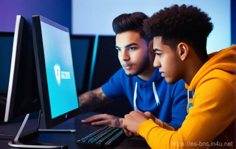 블레이드앤소울 계정 보안 설정 - **Prompt:** A focused, tech-savvy gamer, mid-20s, wearing a comfortable gaming hoodie and a headset,...