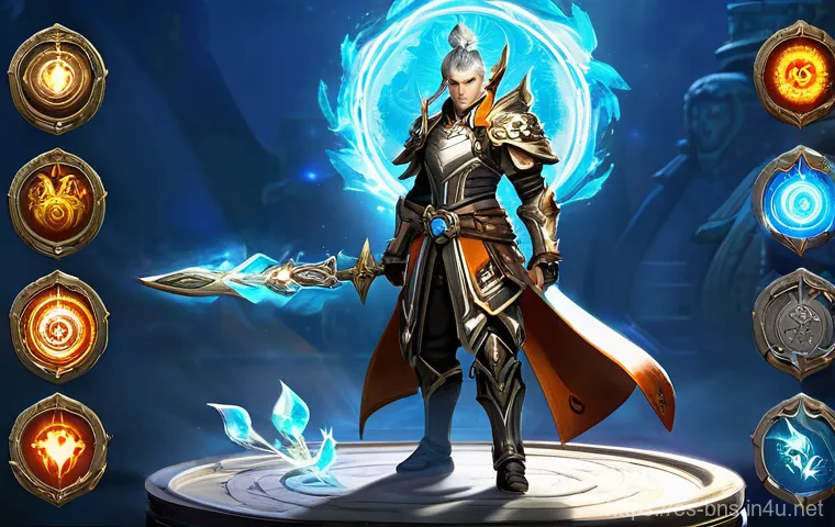 블레이드앤소울 소울 배지 효율 - **Prompt Title: The Awakening of the Soul Badge** A lone Blade & Soul character, a female Jin Fo...