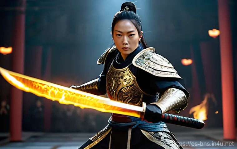 블레이드앤소울 전투 난이도 설계 - **Dynamic Martial Arts Dodge:** A female martial artist, resembling a nimble Assassin or gracefu...