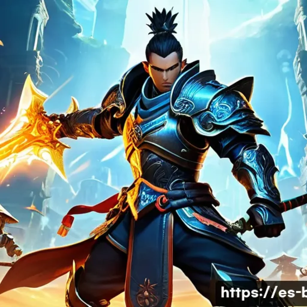 블레이드앤소울 숙련도 올리기 - A dynamic fantasy battle scene in Blade & Soul style, featuring a skilled warrior wearing intricatel...